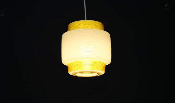 Lampe Rotaflex jaune et blanche ultra rare et ancienne de Yahsa Heifetz