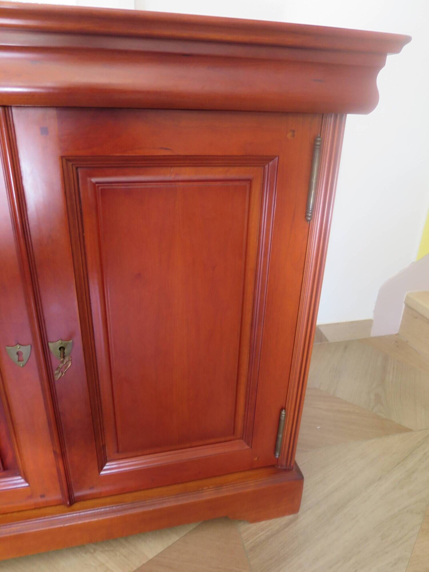 Occasional furniture - TV unit - Rotating tray - Louis Philippe - Solid wood