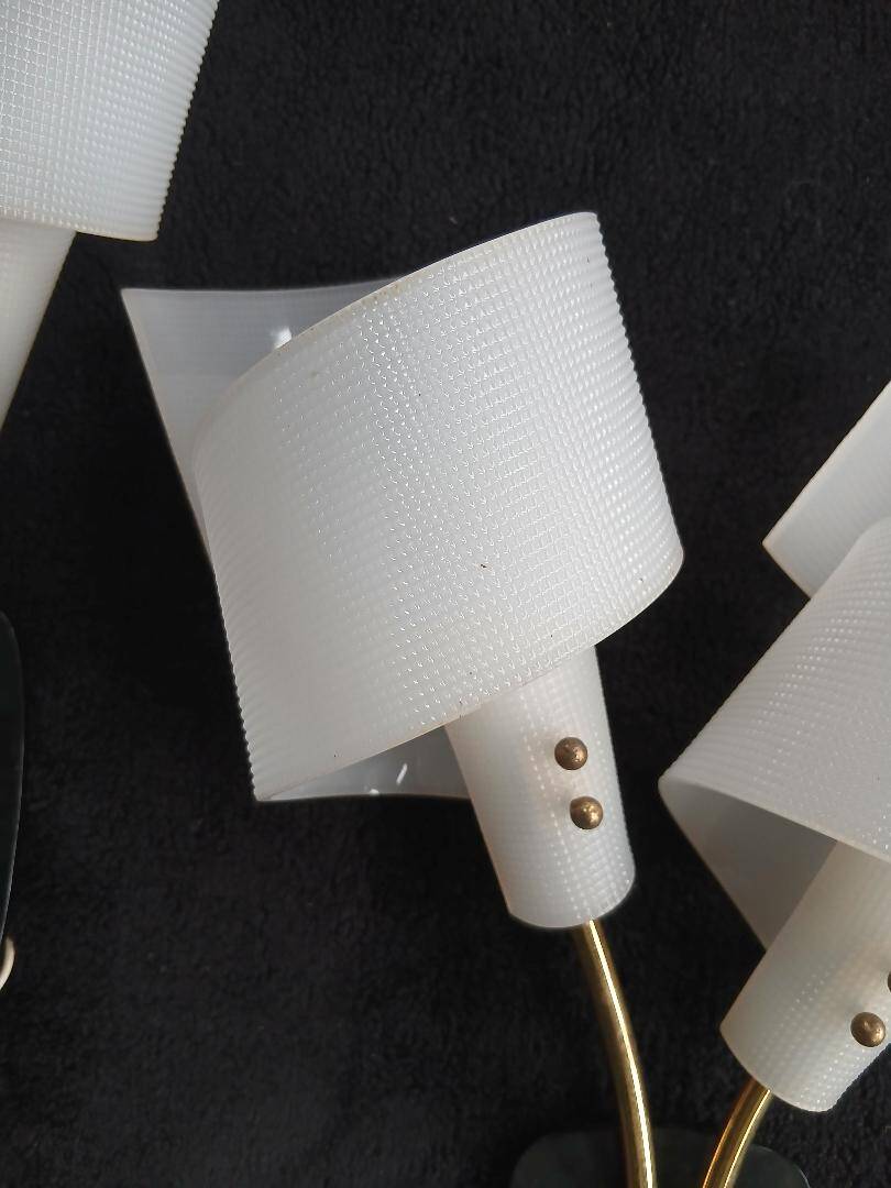 Modernist wall light sconces 1950s 60s design lamp dlg arlus lunel