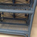 Peacock Rattan Shelf Bookcase