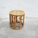 Table d'appoint vintage en rotin et cannage