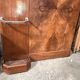 Art deco entrance wardrobe in mahogany veneer with 6 partères, double rod and mirror - 1940