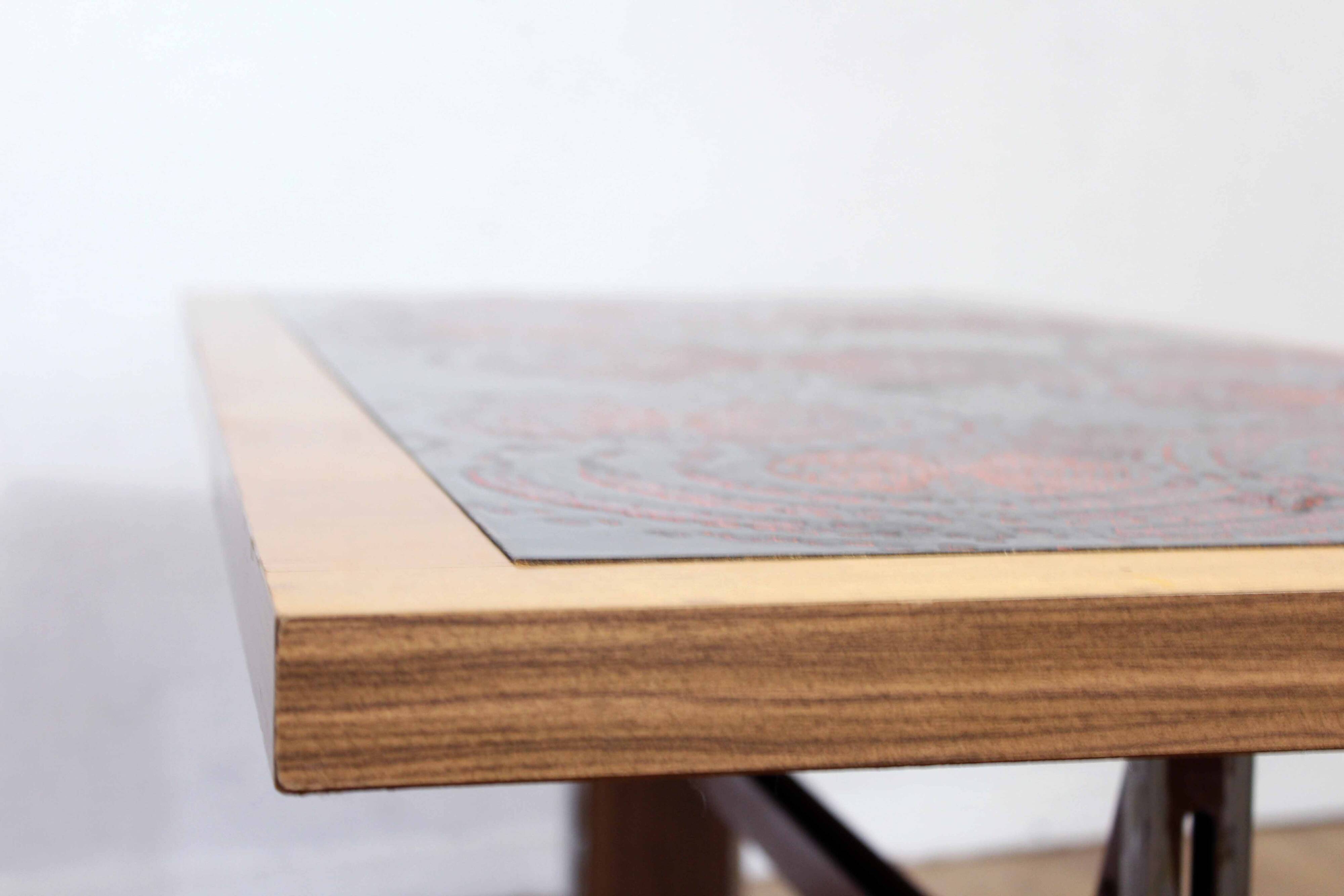 1970s rise and fall coffee table