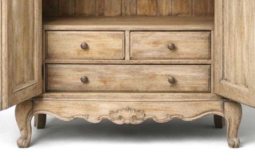 Sanded antique wardrobe
