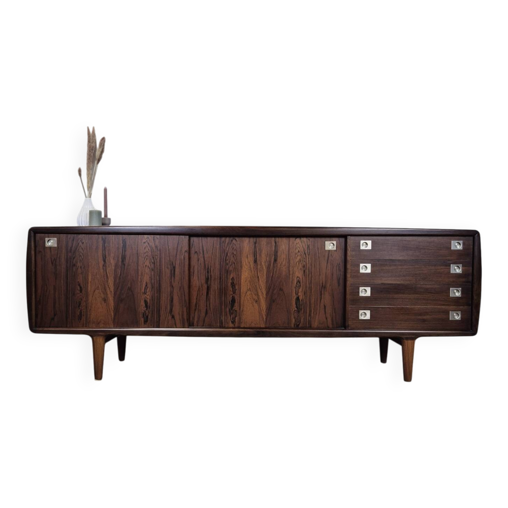 H.P. Hansen vintage rosewood Danish sideboard, TV cabinet 60s