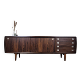 H.P. Hansen vintage rosewood Danish sideboard, TV cabinet 60s