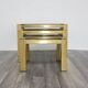 Vintage Hollywood Regency Brass Coffee Tables, 1970s, Set of 3