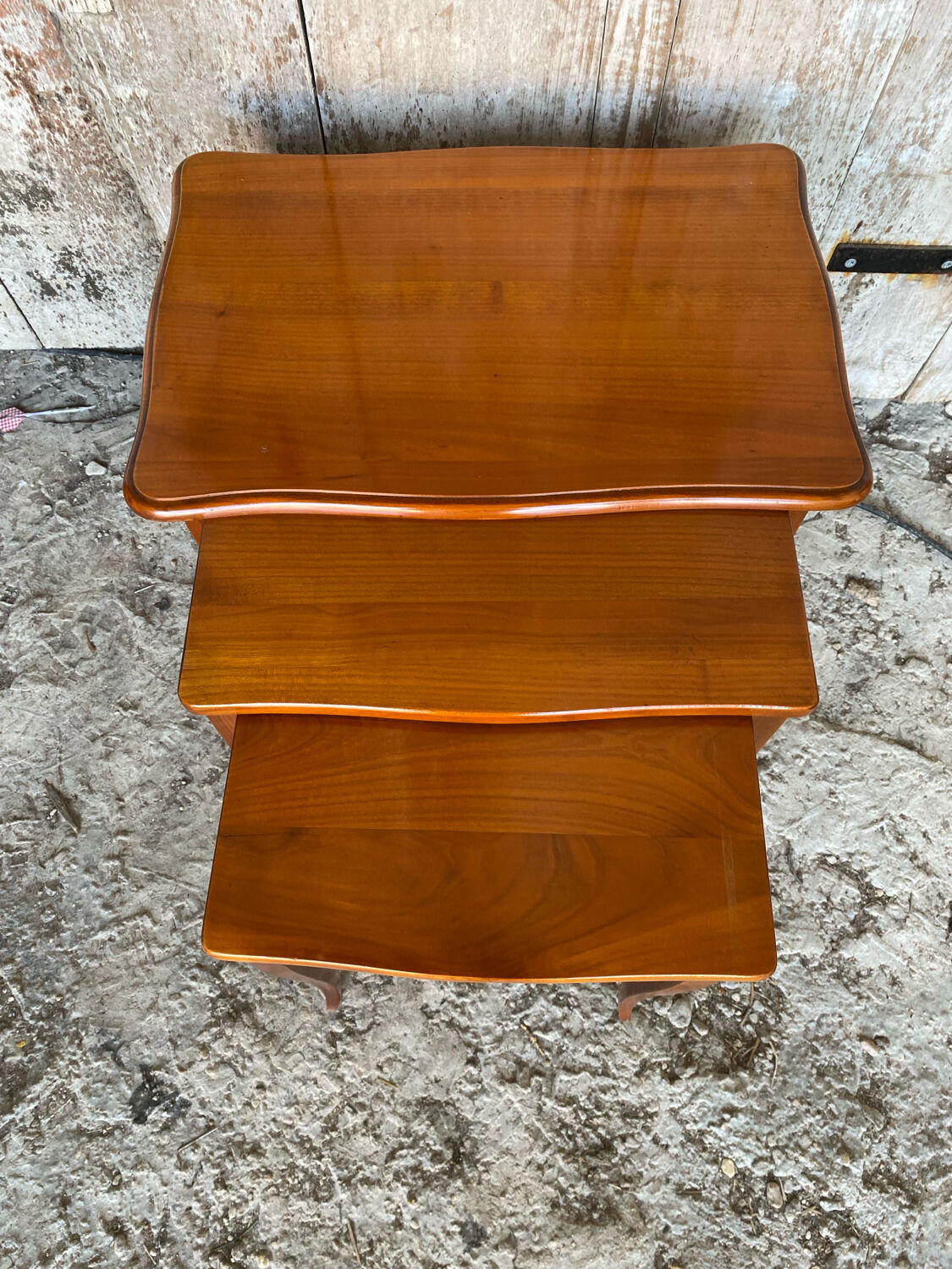 Set of 3 Vintage Louis XV Style Nesting Tables #D819