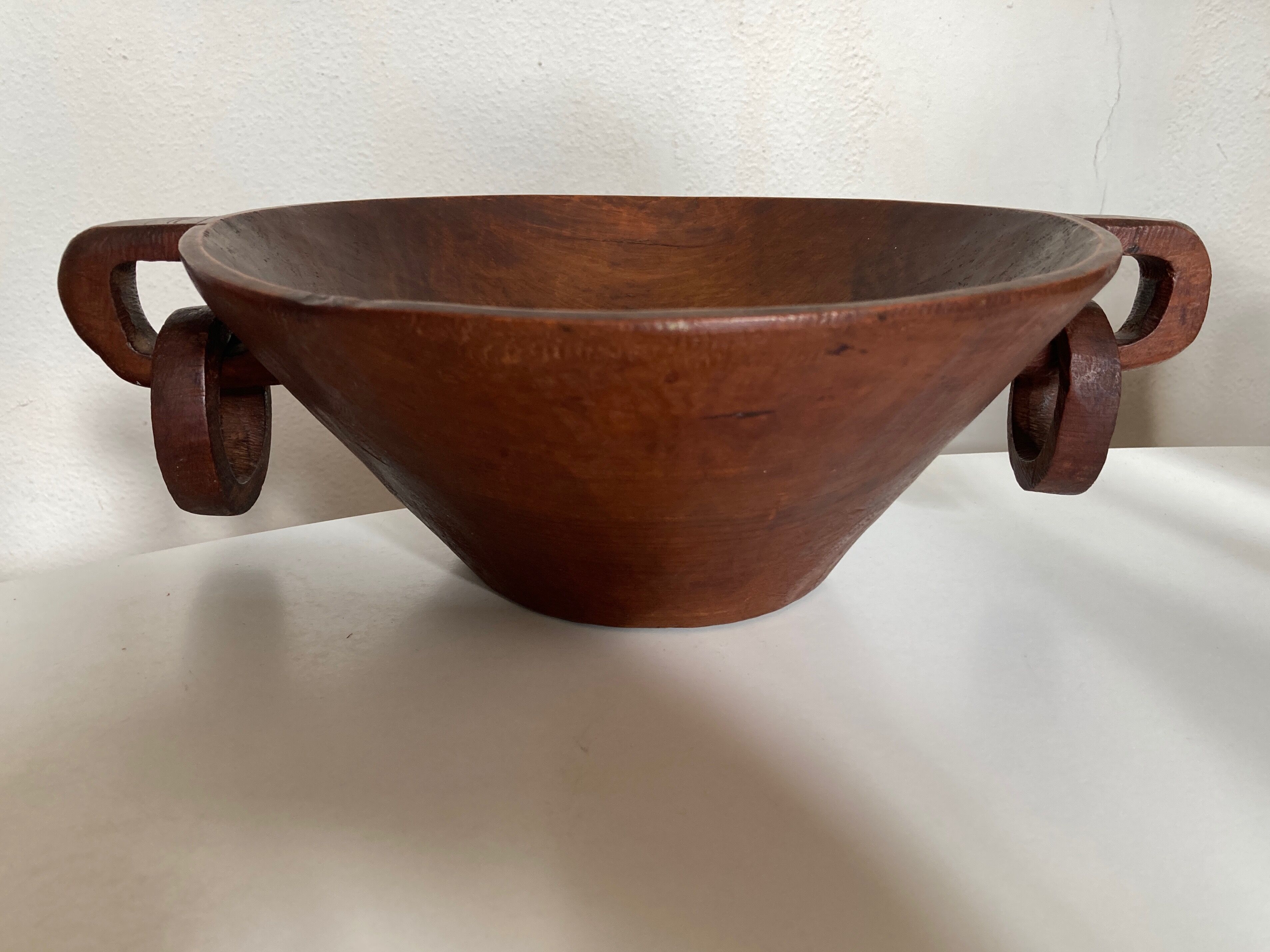 Cutting centerpiece modernist African art in raw wood