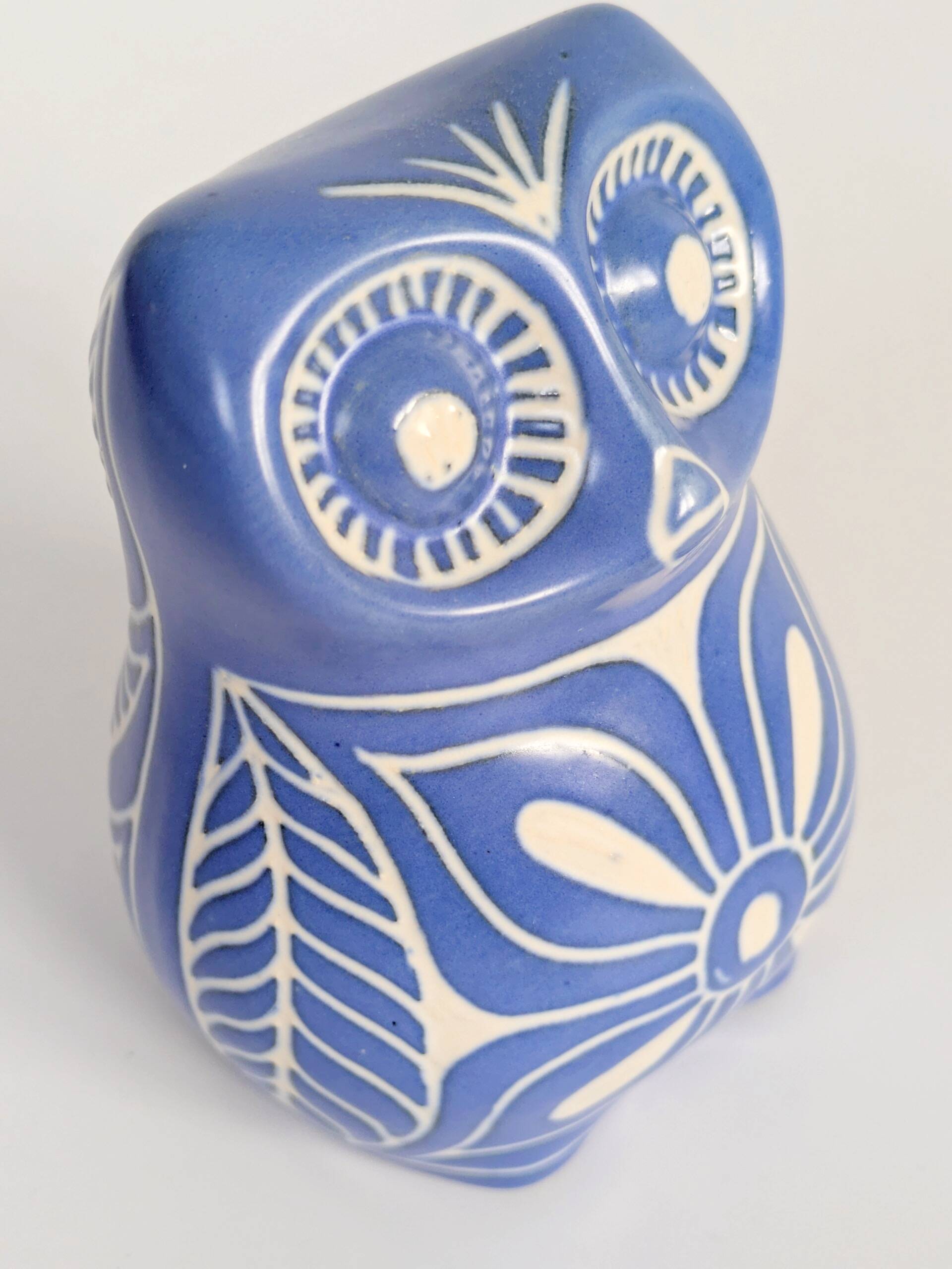 Midcentury ceramic owl figurine, Pablo Zabal, Chile, 1970s.