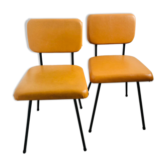2 airborne chairs signed andré simard 1950