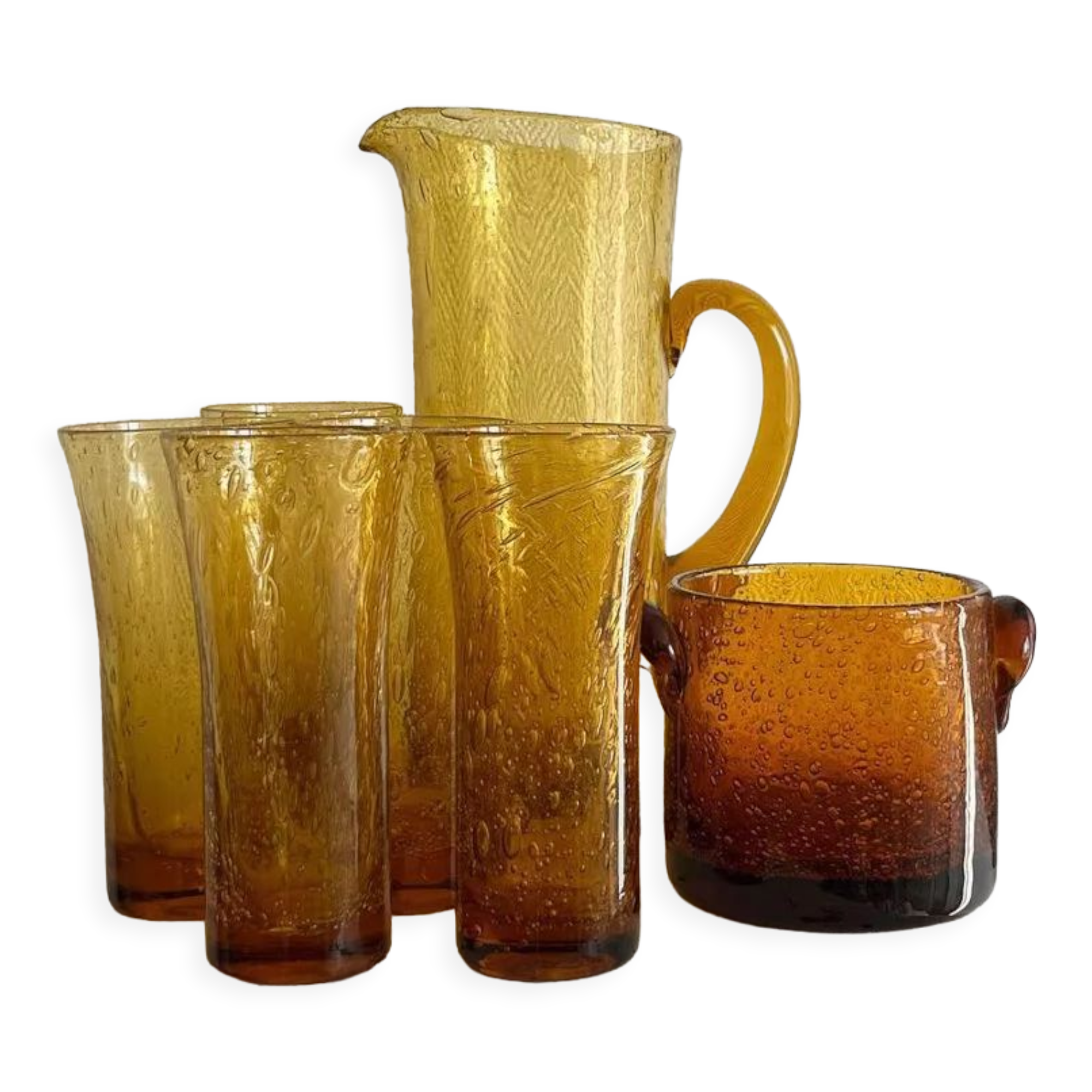 Biot bubble glass orangeade service