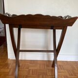 Folding side table with removable top