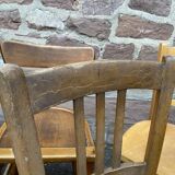 Set of vintage mismatched bistro chairs