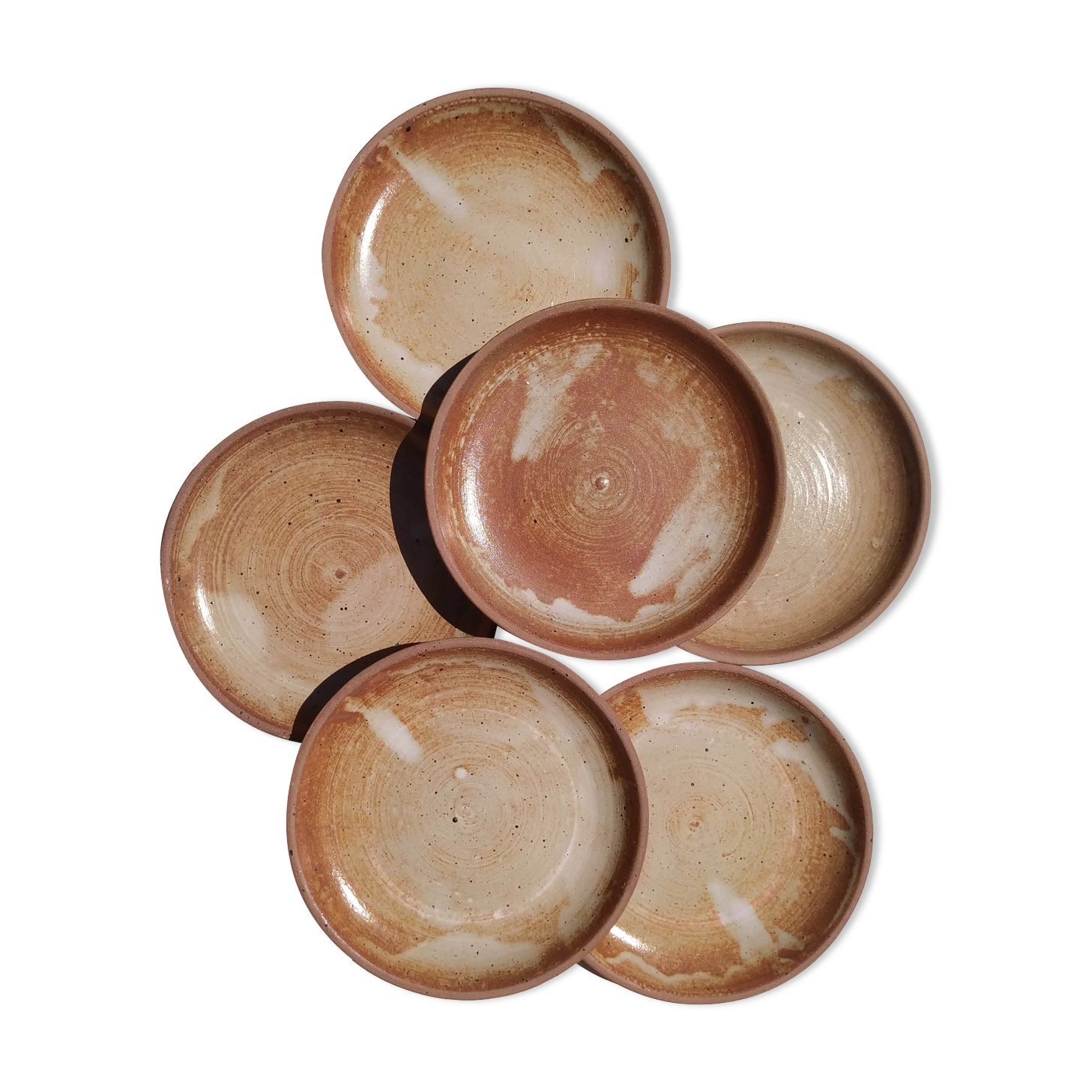 Vintage stoneware dessert plates