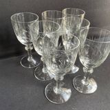 7 port glasses – Blown and cut crystal
