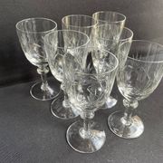 7 verres à porto – Cristal soufflé et taillé