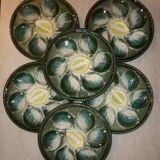 6 Saint Clément oyster plates 4589