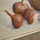 Still life with garlic and onions