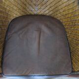 Woven rattan armchair and exotic wood - Colonial style - 1980s