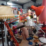 Vintage orange architect lamp 1960/70