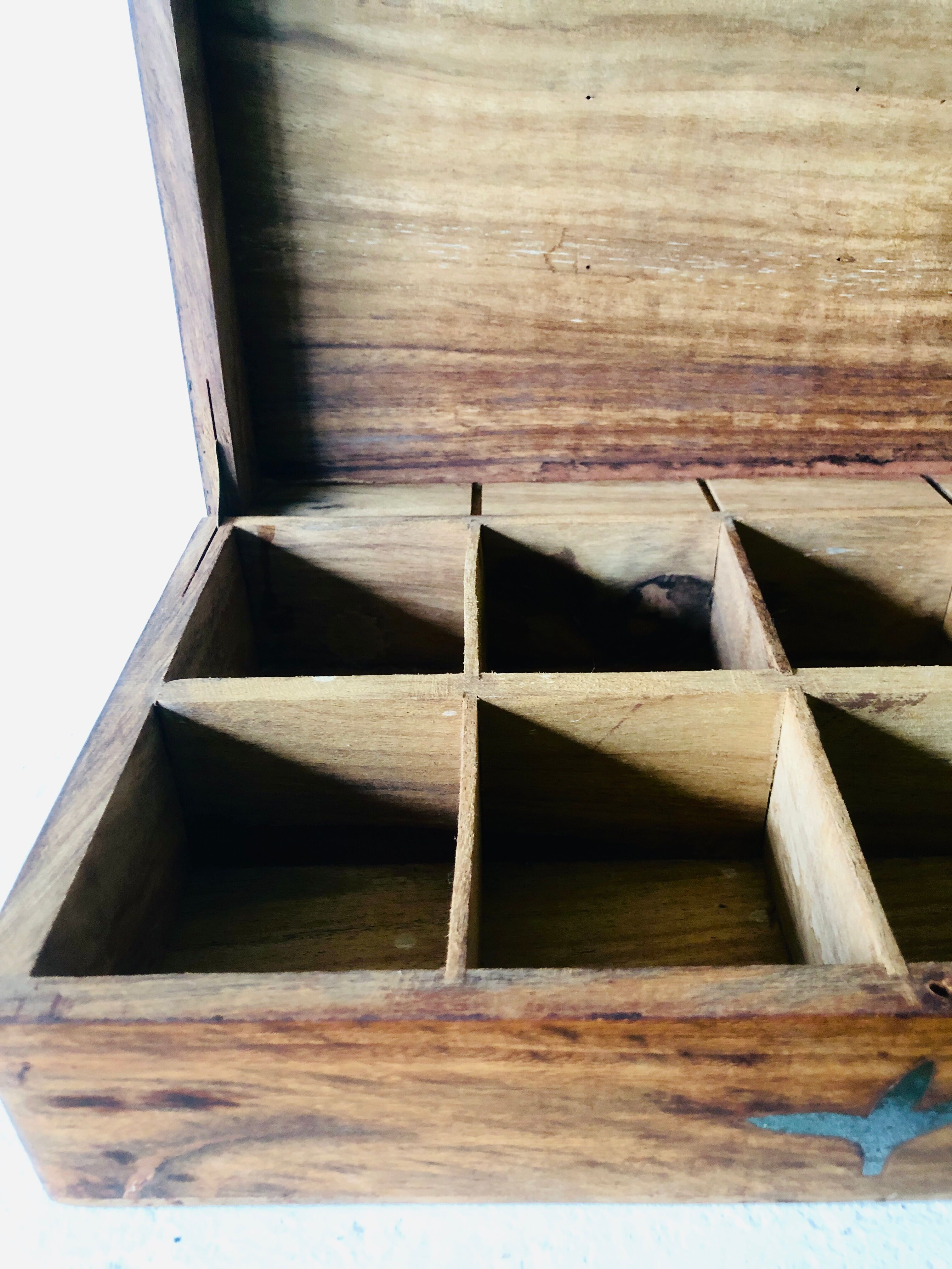 Wooden box with lockers