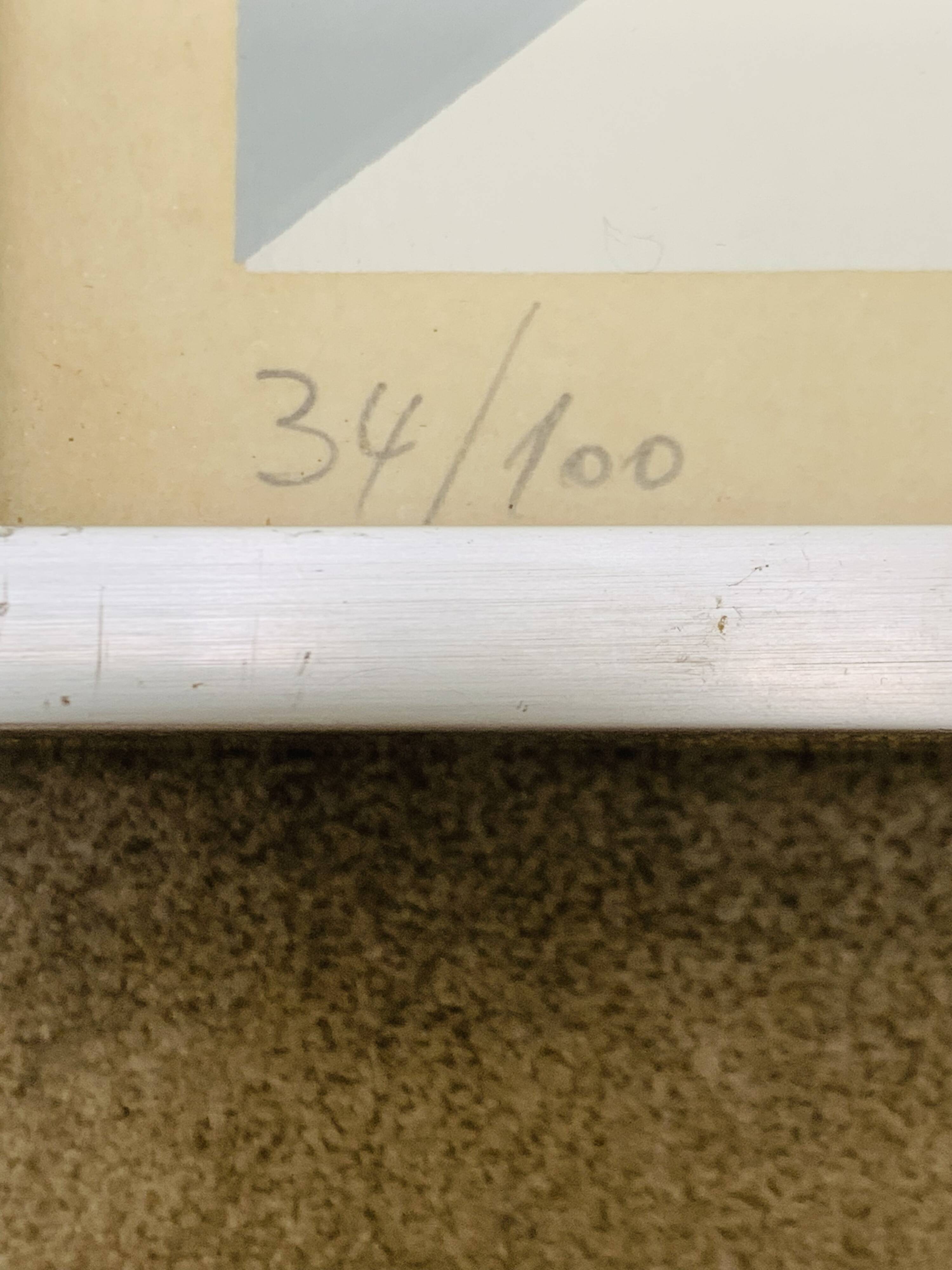 Lithograph Eugenio Carmi "La Scoperta Della Luce" 1971