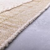 9x10 Mustard Beige Handmade Wool Moroccan Rug, 278x298Cm