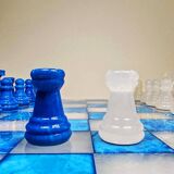 1970s Chess Set in Hand Carved Alabaster of Volterra.