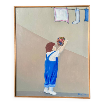 L’enfant au ballon - art figuratif contemporain