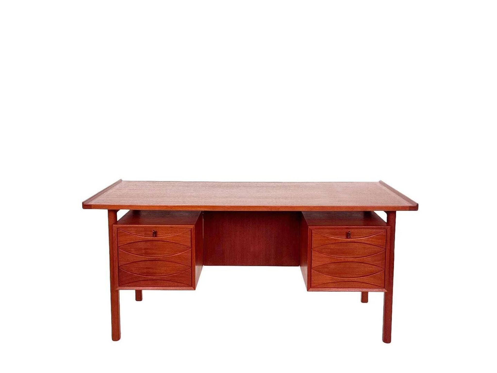 Vintage desk model 75 by Niels Clausen in teak - NC Møbler, Denmark 1960s