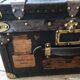 Old wooden brass leather trunk