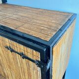 bamboo and ironwork buffet 1950 - 60