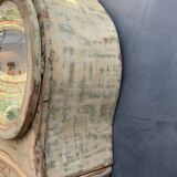 Antique mora clock long case, mint colour wood case 1800s