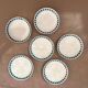 Set of 6 vintage Thomas Germany deep plates – Geometric design year