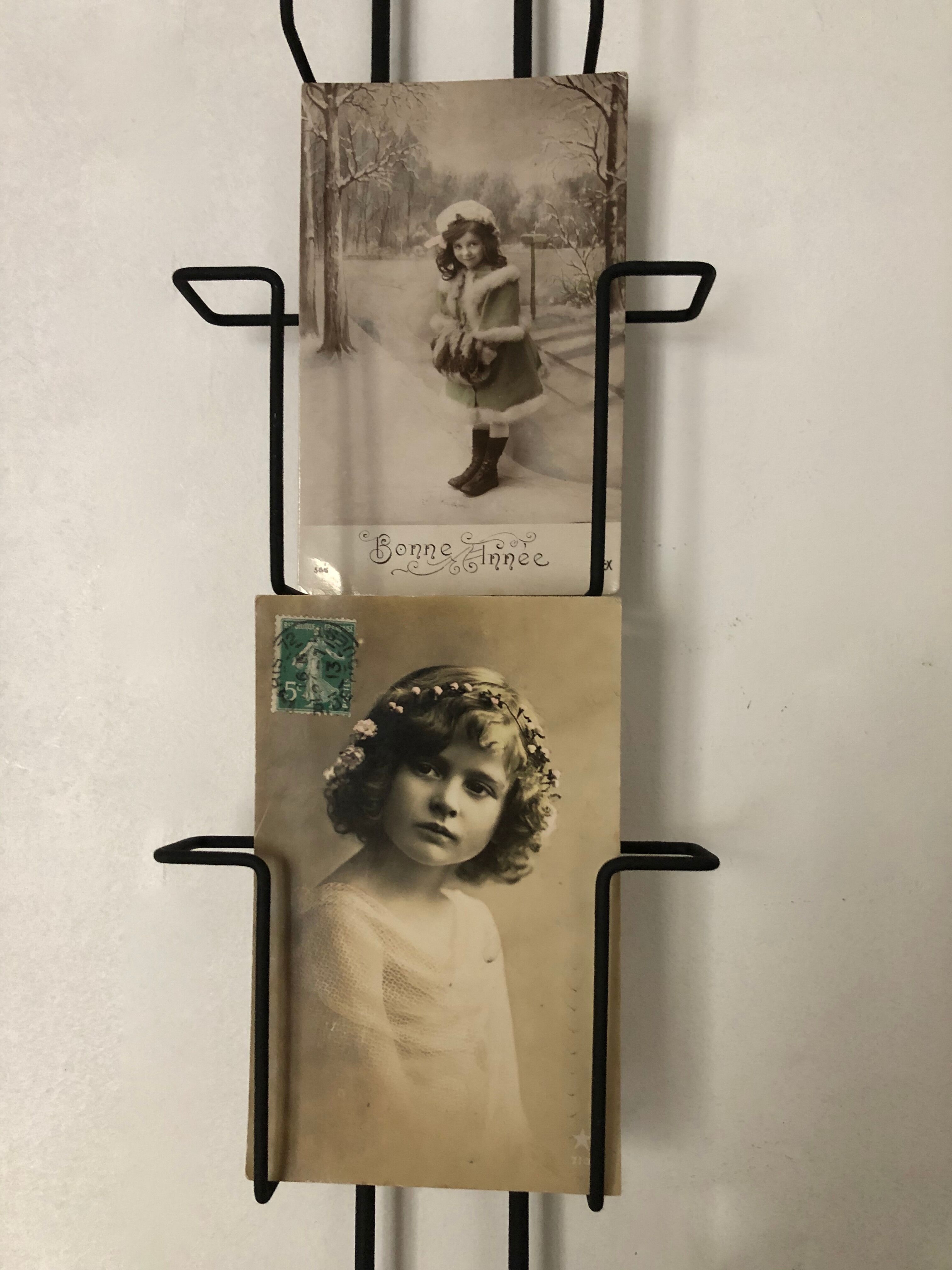 Postcards display, photos