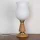 Lampe bois et opaline