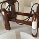 Teak chandelier and vintage design wall lamp 60 years