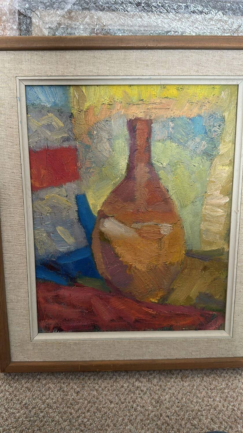 Swedish Oil on Canvas – “Vase”  by Britta Ringvall