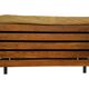 Vintage cognac brown sofa, small slatted model, 1970s