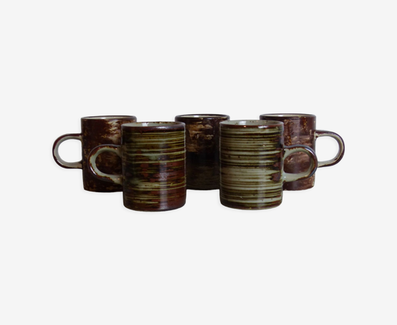 Set de 5 tasses espresso en grès