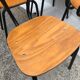 4 chaises modernistes bois et métal vintage 1960