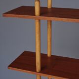 Dutch teak & birch shelving unit