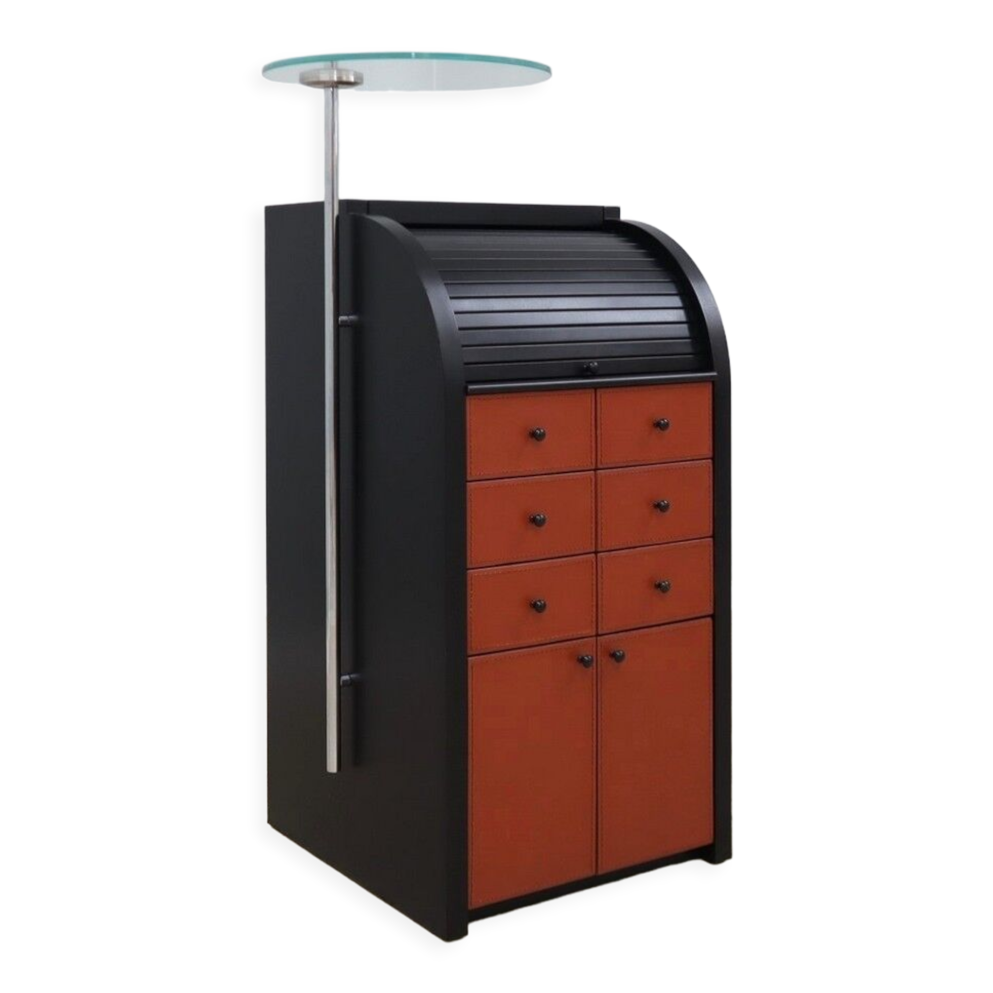 Vintage roller shutter cabinet Giorgetti 1980s