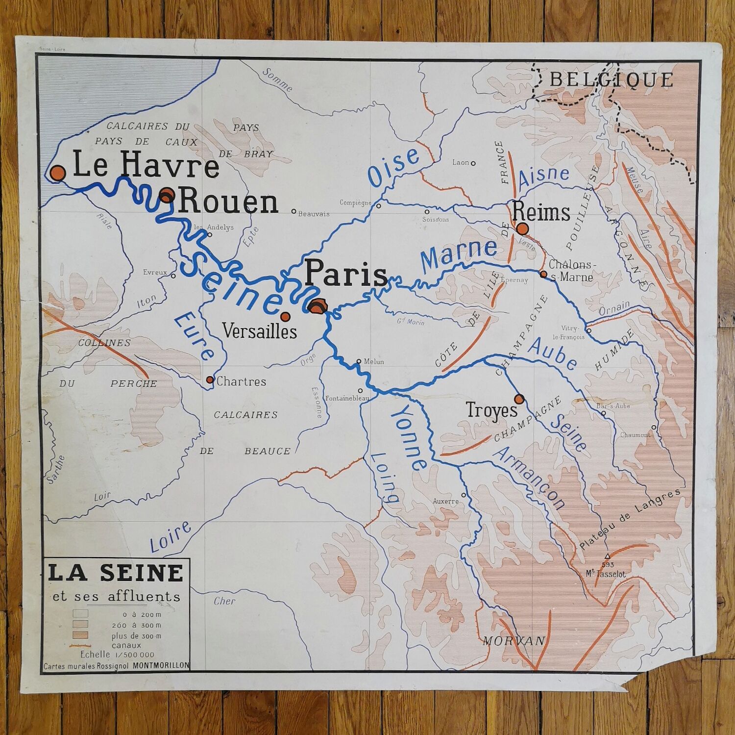 Rossignol school poster card "The Seine / The Loire"
