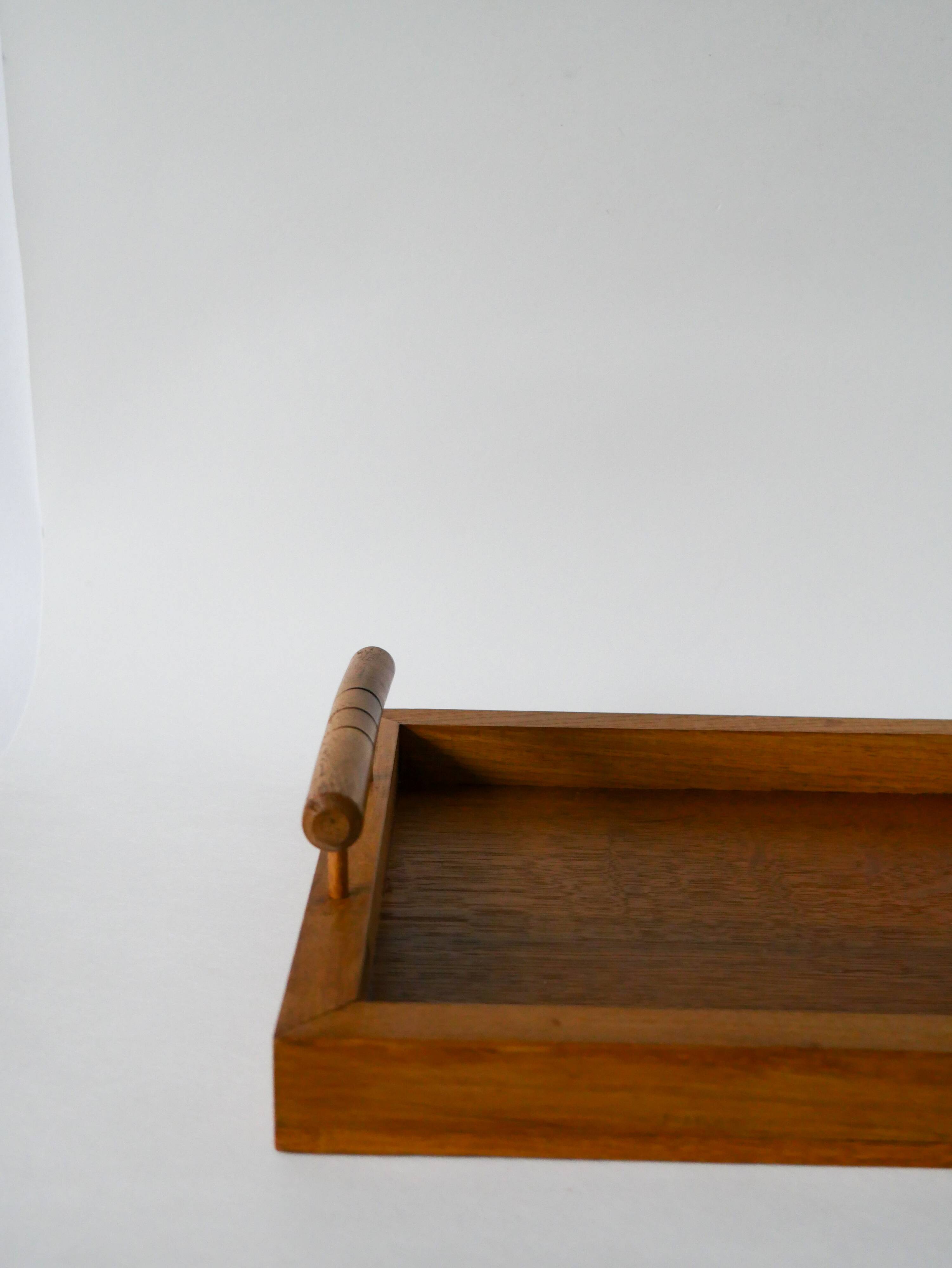 Wooden tray with bamboo effect handles, 1930