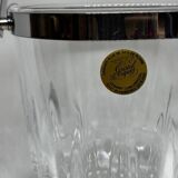 Diamond-cut crystal ice bucket