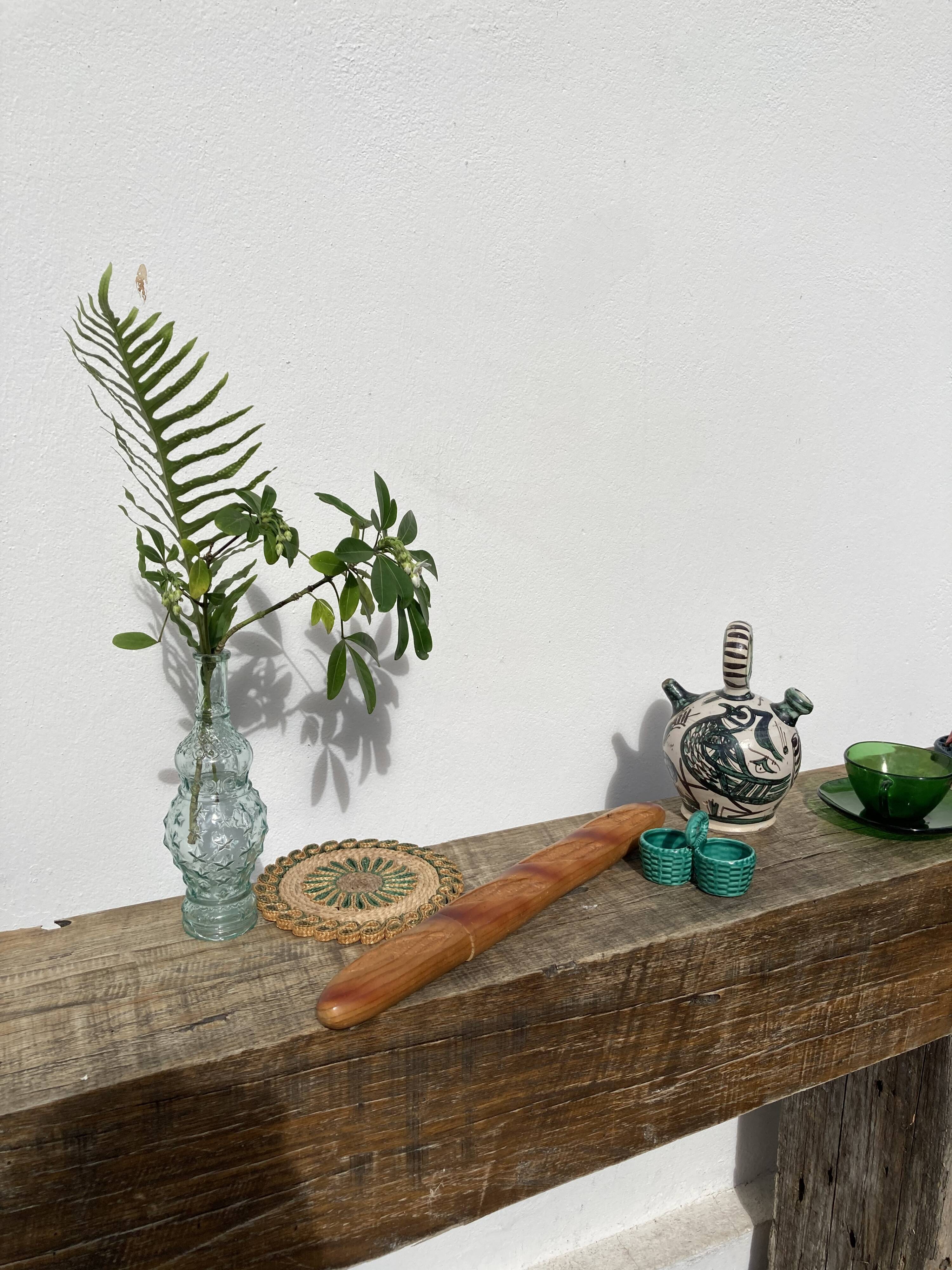 Vintage baguette bread knife - resin and stainless steel bread - kitchen utensil