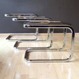 3 Table Chrome Design 70s'