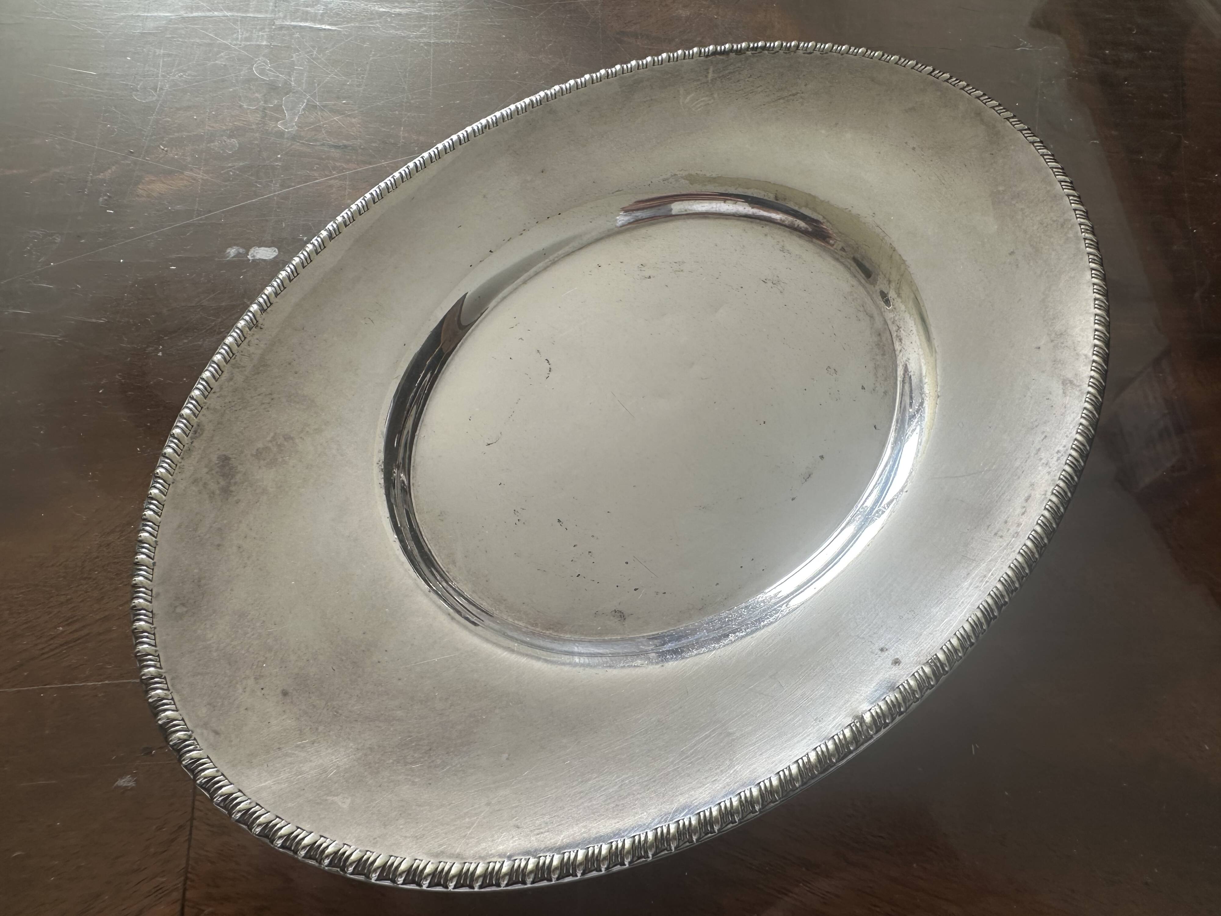 Norton & White EPNS Manchester Silver Plated Trinket Tray 21 cm / 14 cm